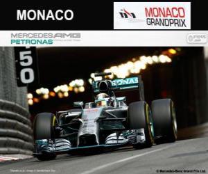 пазл Льюис Хэмилтон - Mercedes - Гран-при Монако в 2014 г., 2-й классифицируются